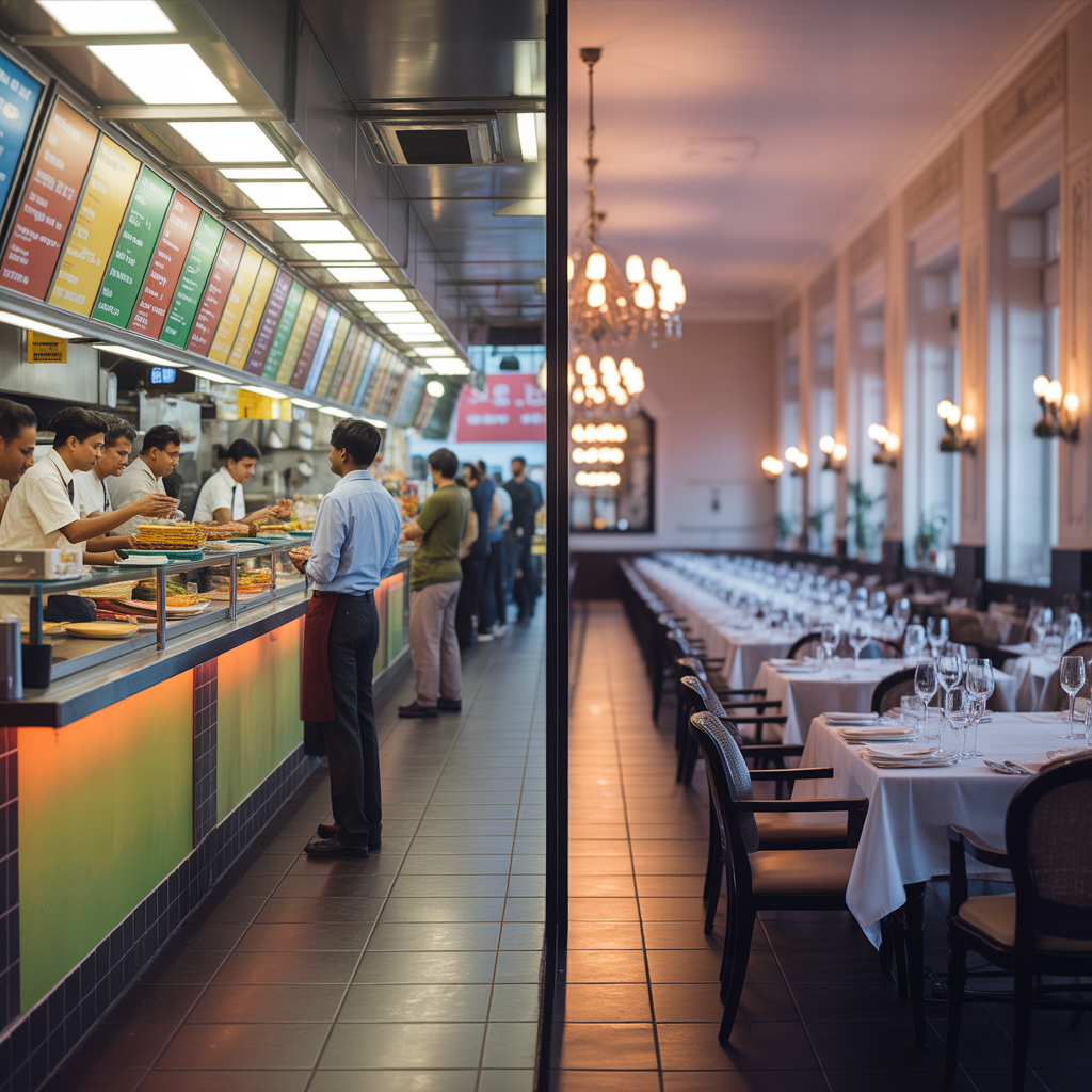 QSR versus fine dine comparison